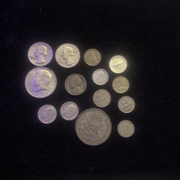 PREMIUM Silver Coin Mixed Lot | 1 Troy Oz | US & Foreign Silver - 14 Coins - Picture 1 of 6